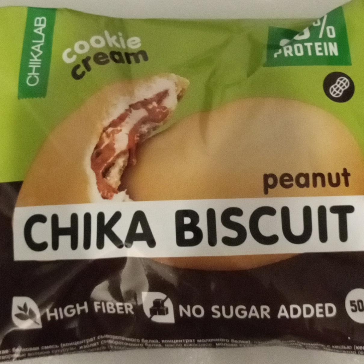Фото - Протеиновое печенье со вкусом арахиса Chika biscuit peanut Chikalab