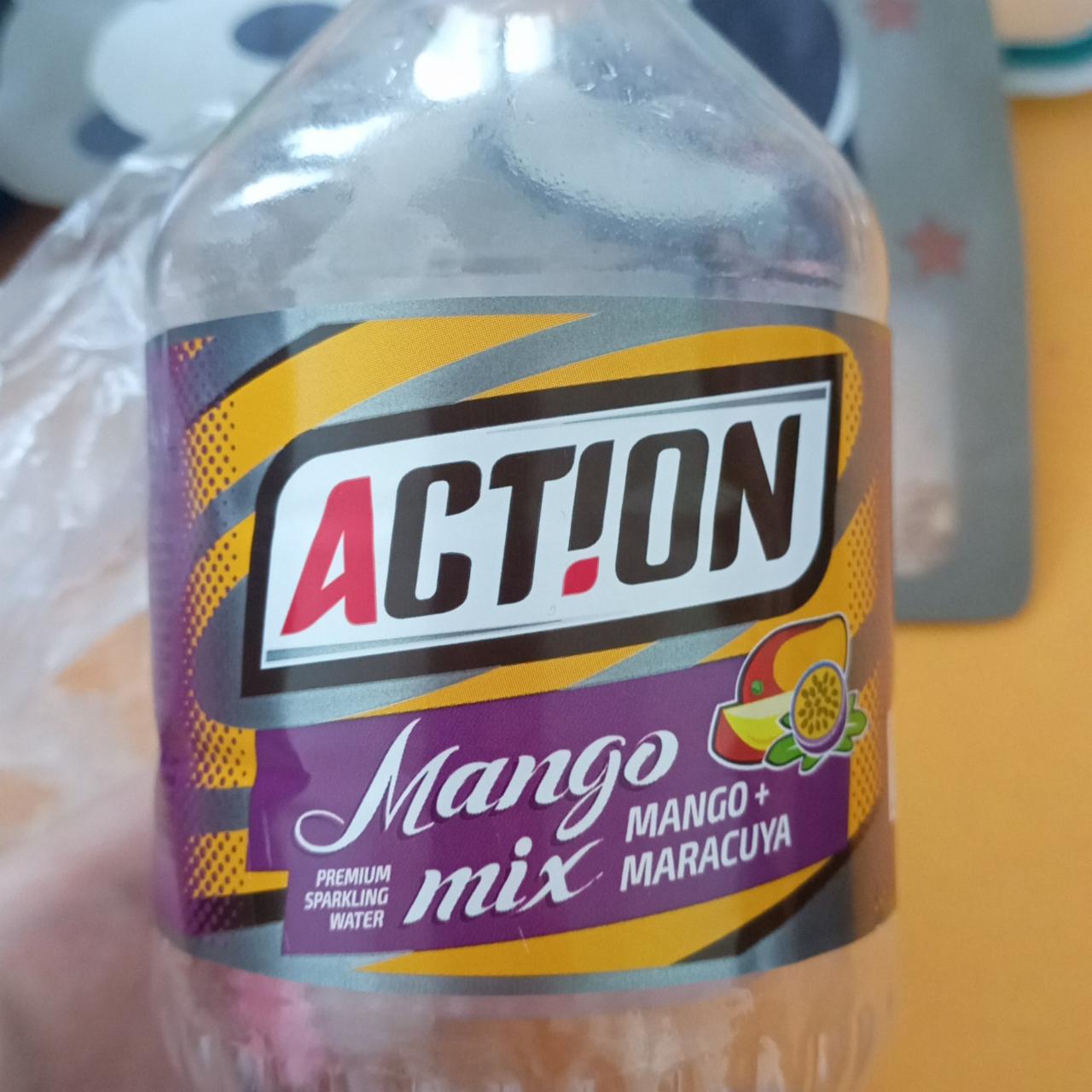Фото - напиток безалкогольный сильногазированный Mango mix со вкусом манго и мангостина Action