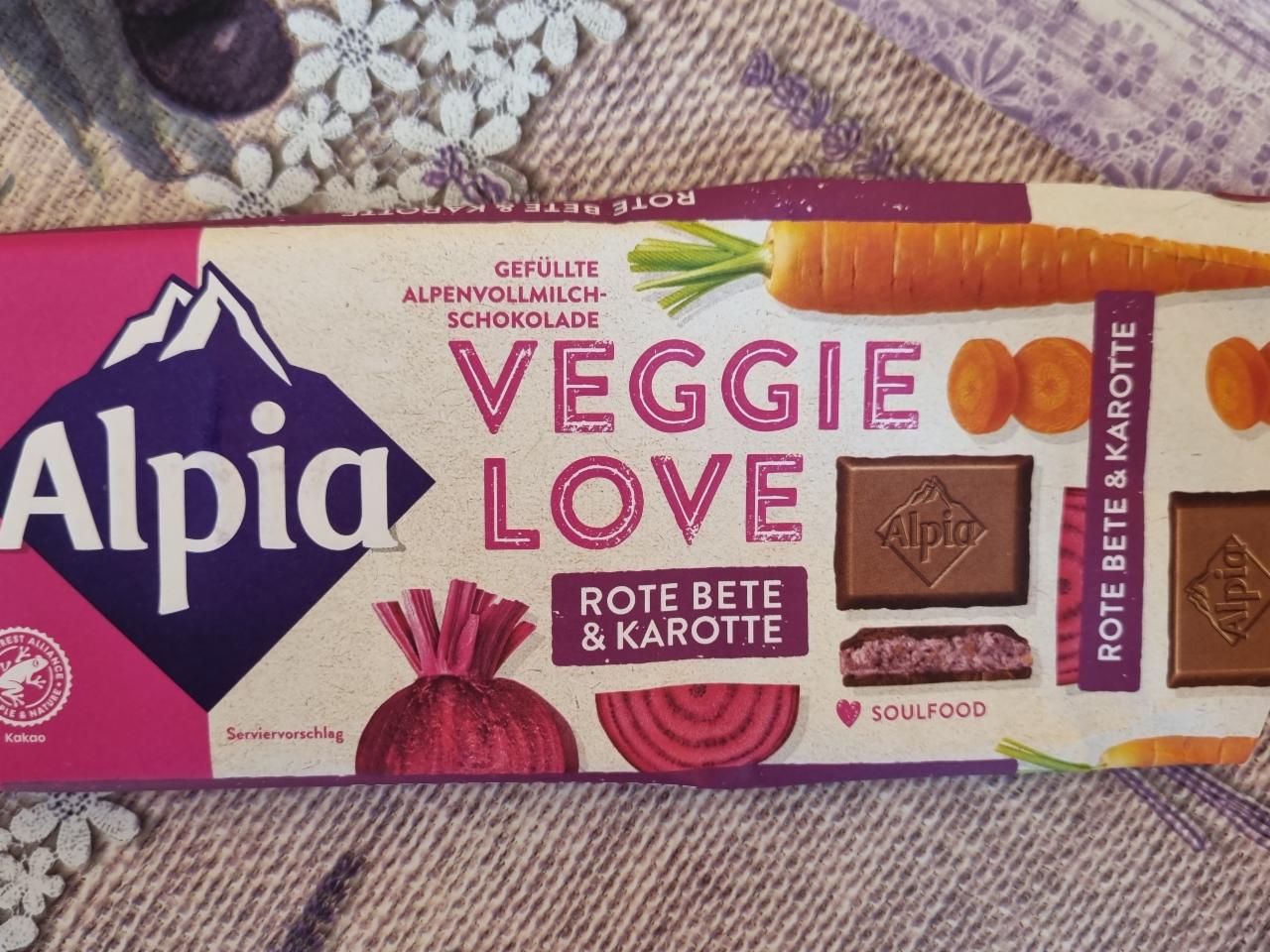 Фото - Шоколад с морковными и свекольными гранулами Veggie Love Alpia