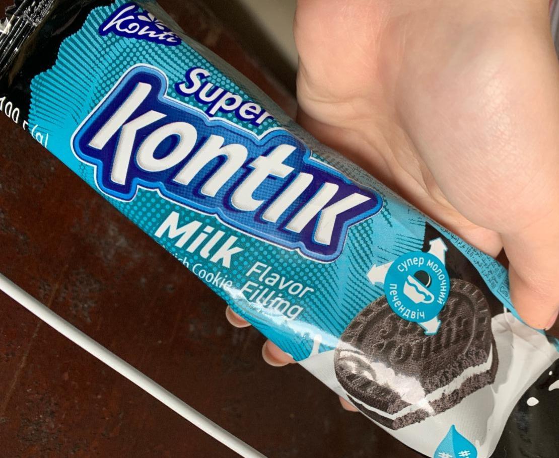Фото - Печенье-сэндвич с молочной начинкой Milk Flavour Контик Super Kontik Konti