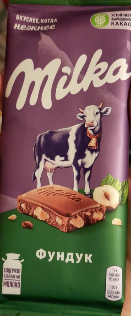 Фото - Шоколад молочный Фундук Milka