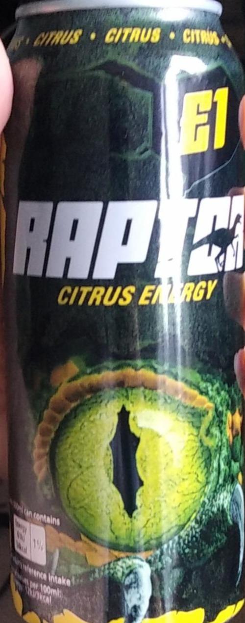 Фото - энергетик со вкусом цитруса Raptor