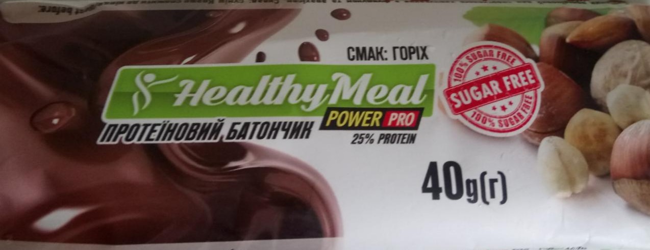 Фото - протеиновый батончик ореховый healthy meal power pro