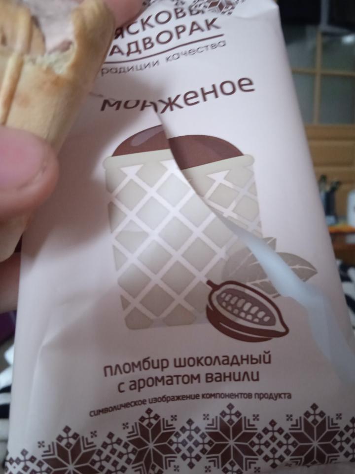 Фото - мороженое шоколодное в вафельном стаканчике Вясковы падворак