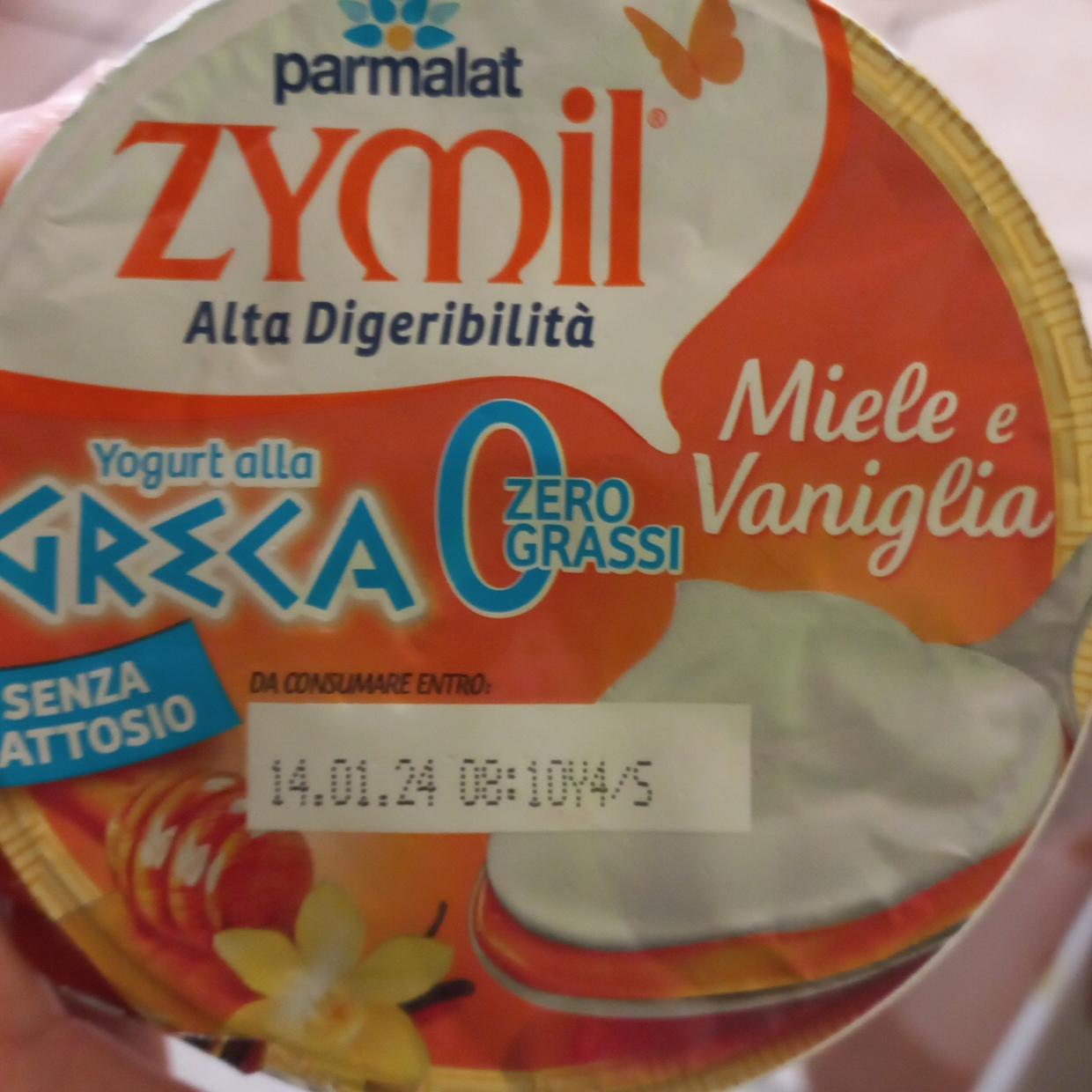 Фото - Zymil alla greca 0% miele e vaniglia Parmalat