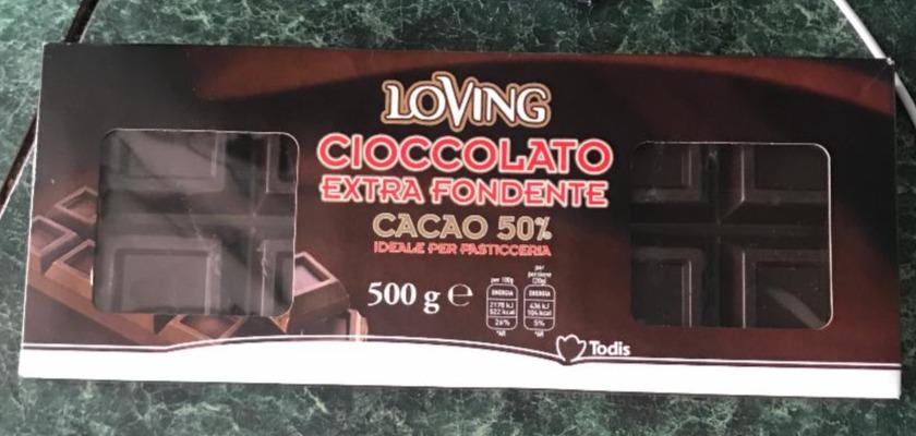 Фото - Шоколад черный 50% Cioccolato Extra Fondente Loving Todis