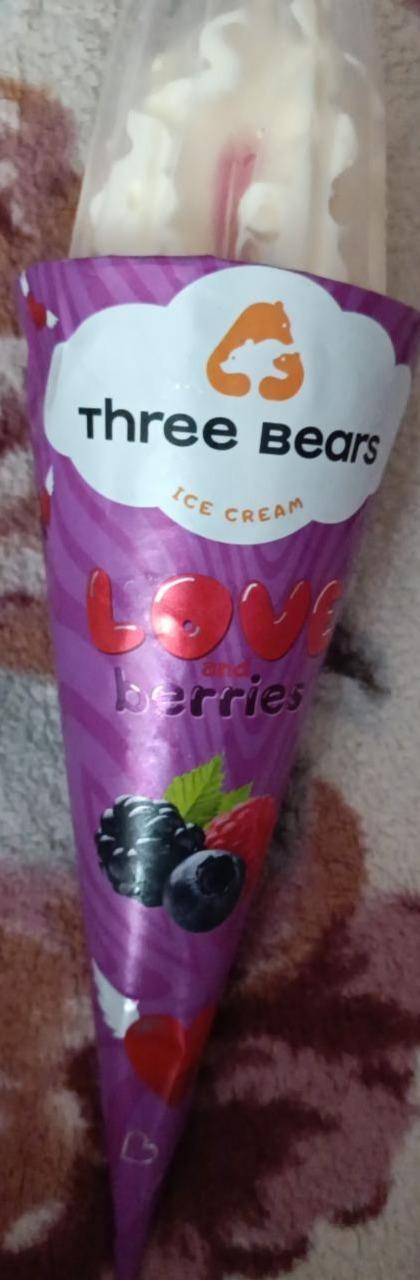 Фото - Мороженое со вкусом лесные ягоды в вафельном рожке Три медведя