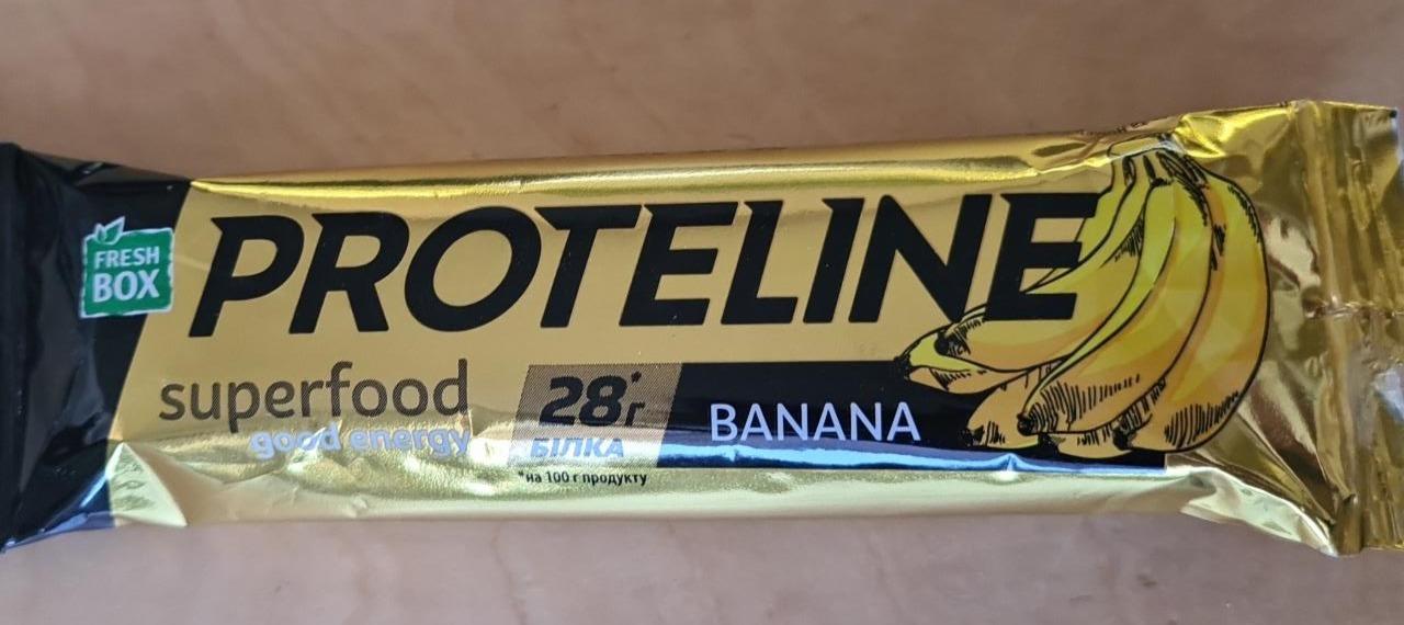 Фото - Протеиновый батончик вкус банана Proteline Fresh Box