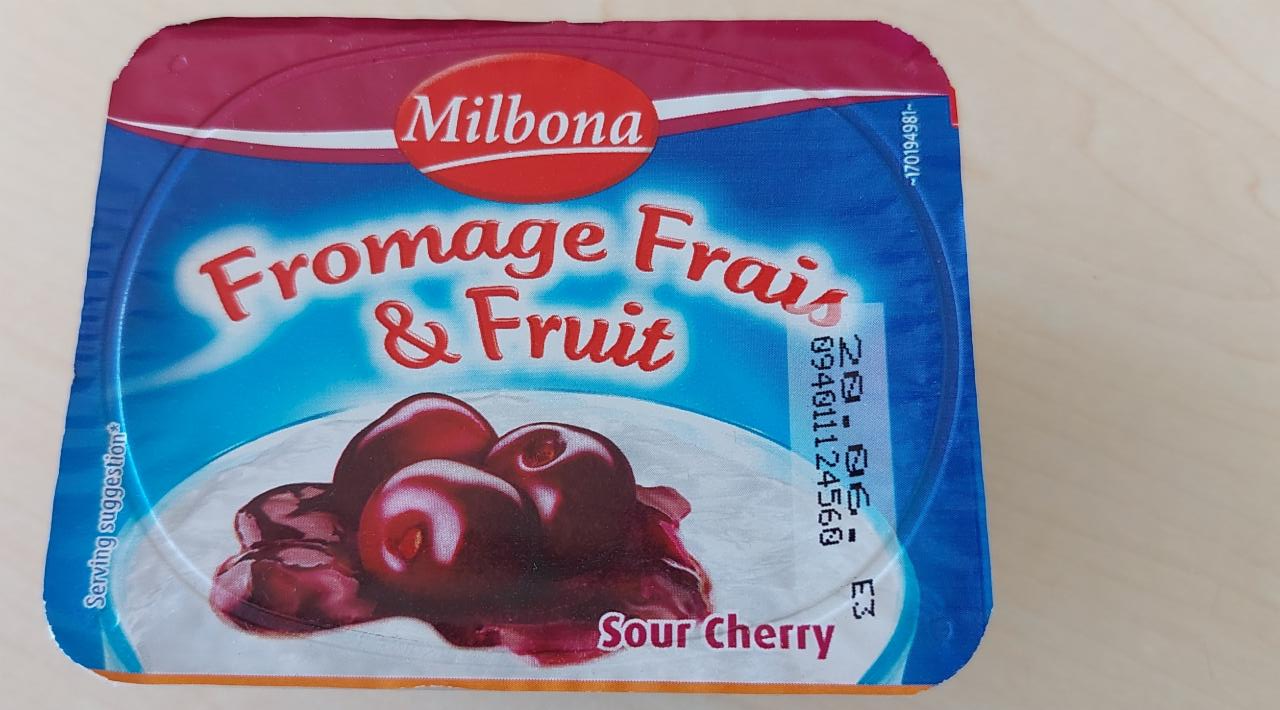 Фото - Йогурт вишня Fromage Frais&Fruit Milbona