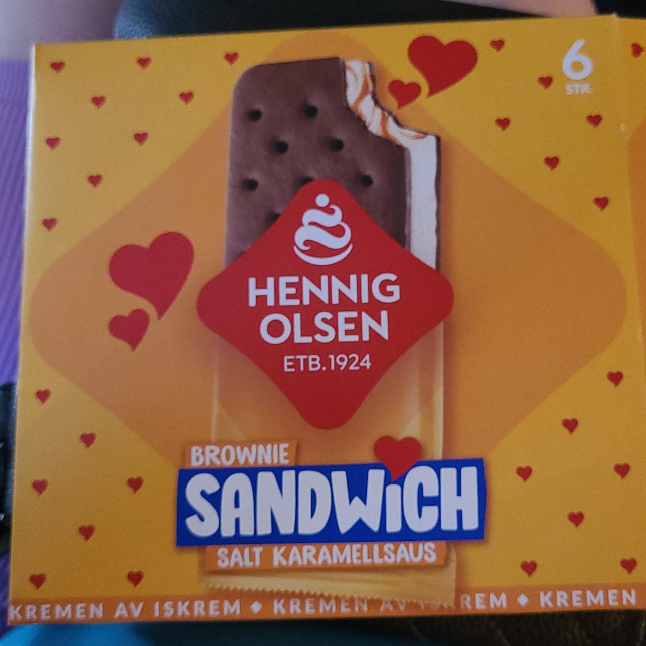 Фото - мороженое сендвич с печеньем соленая карамель Henning Olsen