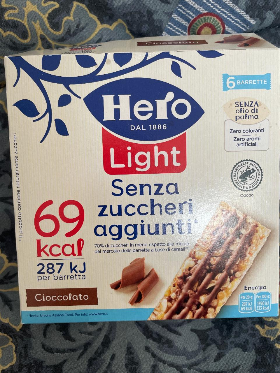 Фото - Батончики без сахара Cioccolato Hero light