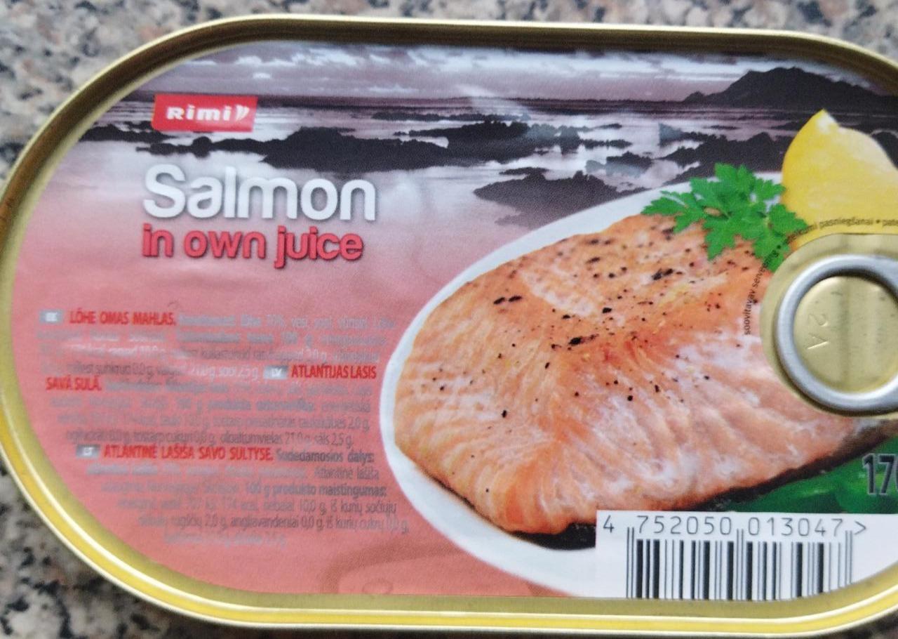 Фото - Salmon in own juice Rimi