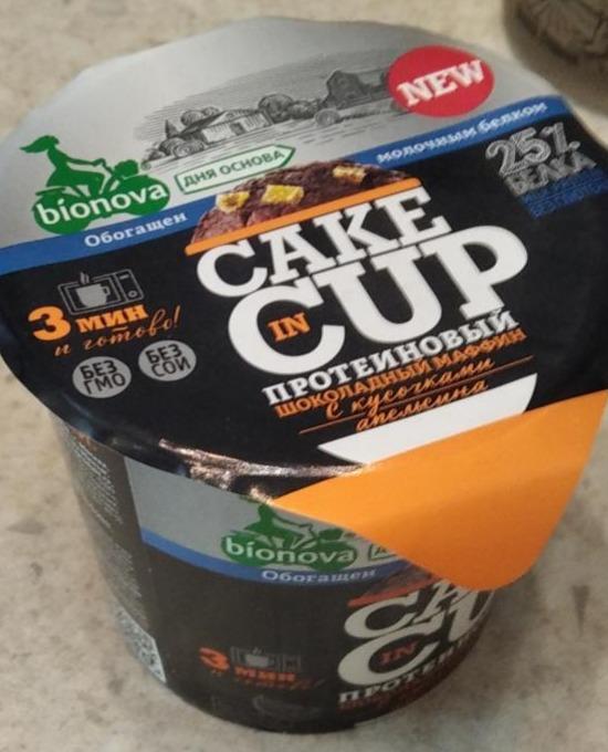 Фото - протеиновый шоколадный маффин с кусочками апельсина Cake in cup