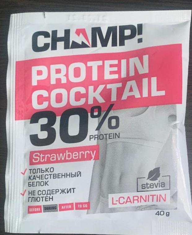 Фото - Protein cocktail клубника Champ
