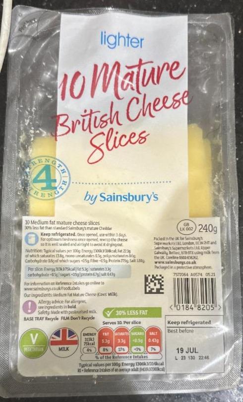 Фото - Lighter Mature British Cheese by Sainsbury's