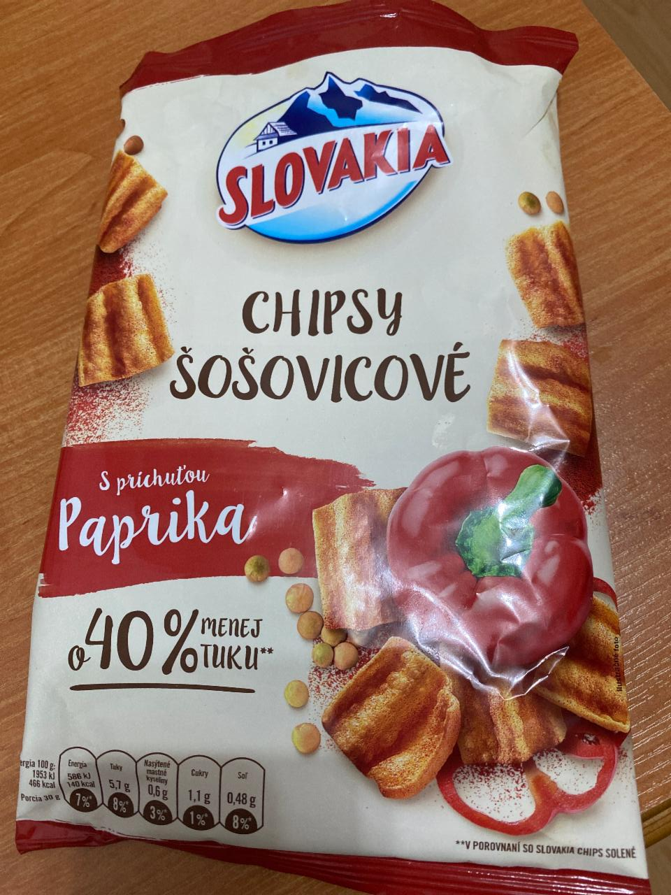 Фото - Чечевичные чипсы со вкусом паприки Slovakia