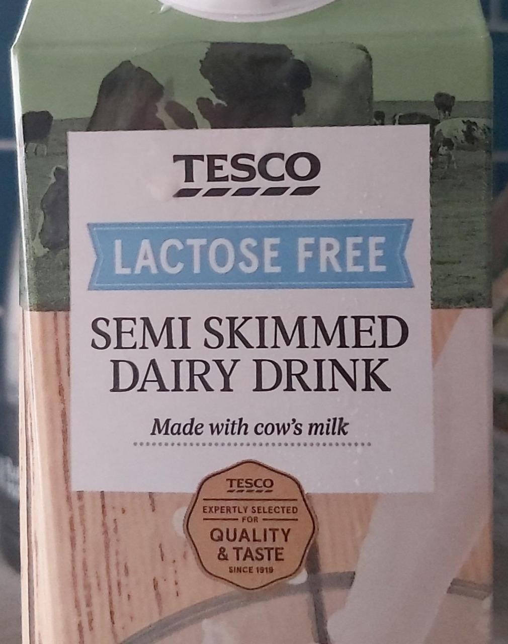 Фото - Semi skimmed dairy Milk lactose free Tesco