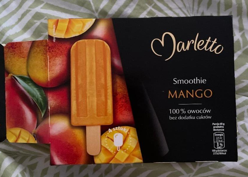 Фото - Мороженое фруктовое без сахара Smoothie Mango Marletto
