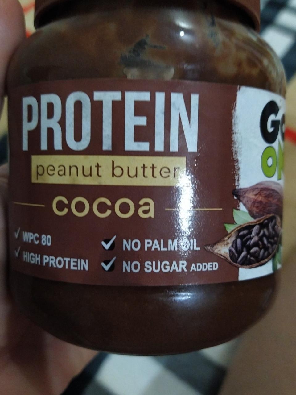 Фото - Протеиновая арахисовая паста protein peanut butter cocoa Go On