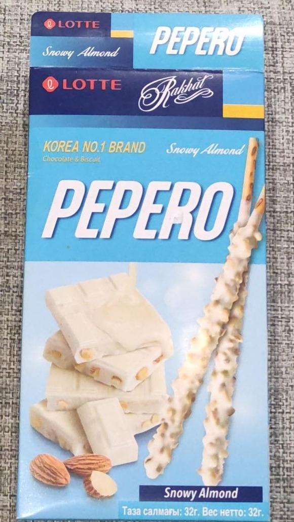 Фото - соломка в белом шоколаде с миндалем PEPERO Lotte