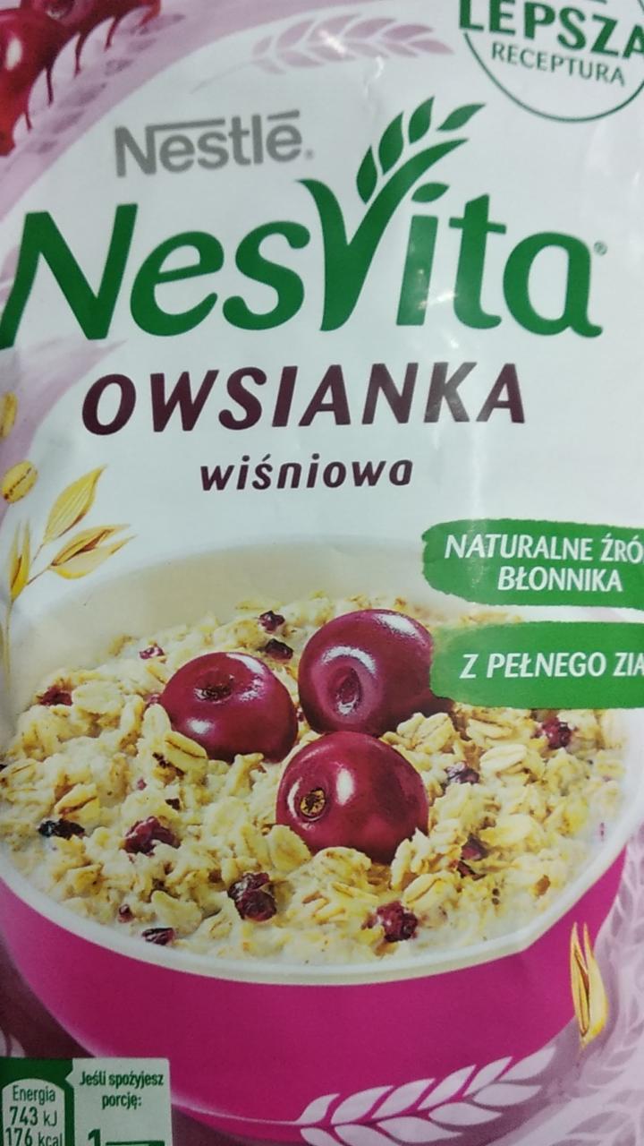 Фото - Каша овсяная сладкая с молоком и кусочками вишни Nesvita Nestle