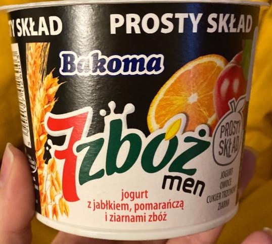 Фото - Йогурт 7zboż с яблоком-апельсином и злаками Bakoma