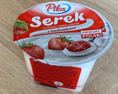 Фото - Serek o smaku waniliowym z truskawkami Pilos