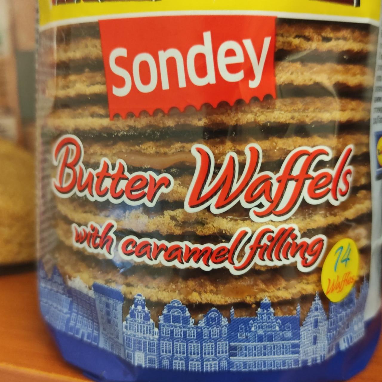 Фото - Вафли карамельные Waffles Biscuits caramel Sondey
