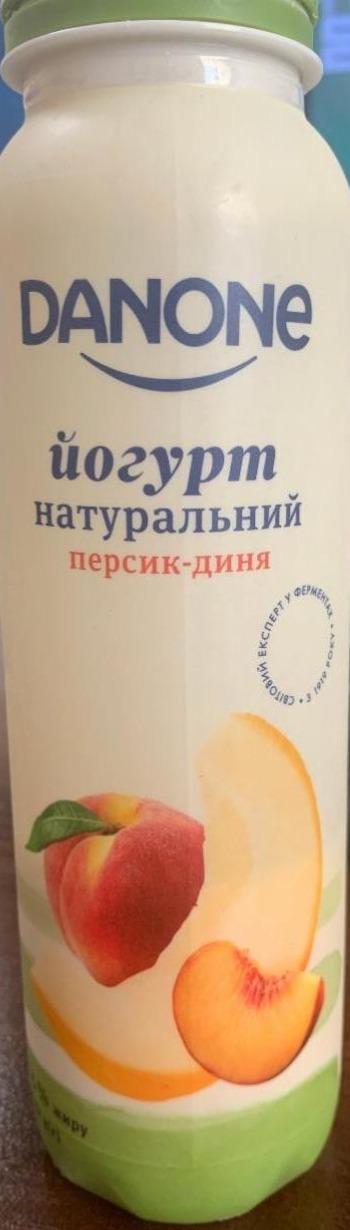 Фото - йогурт питьевой натуральный персик-дыня Danonе