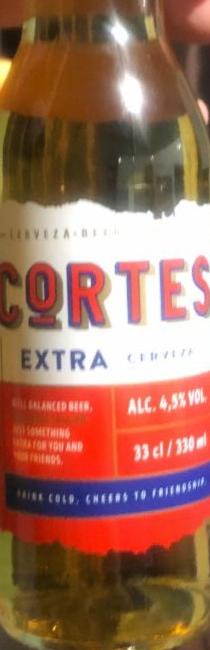 Фото - Пиво экстра светлое фильтрованное пастеризованное 4.5% Cortes