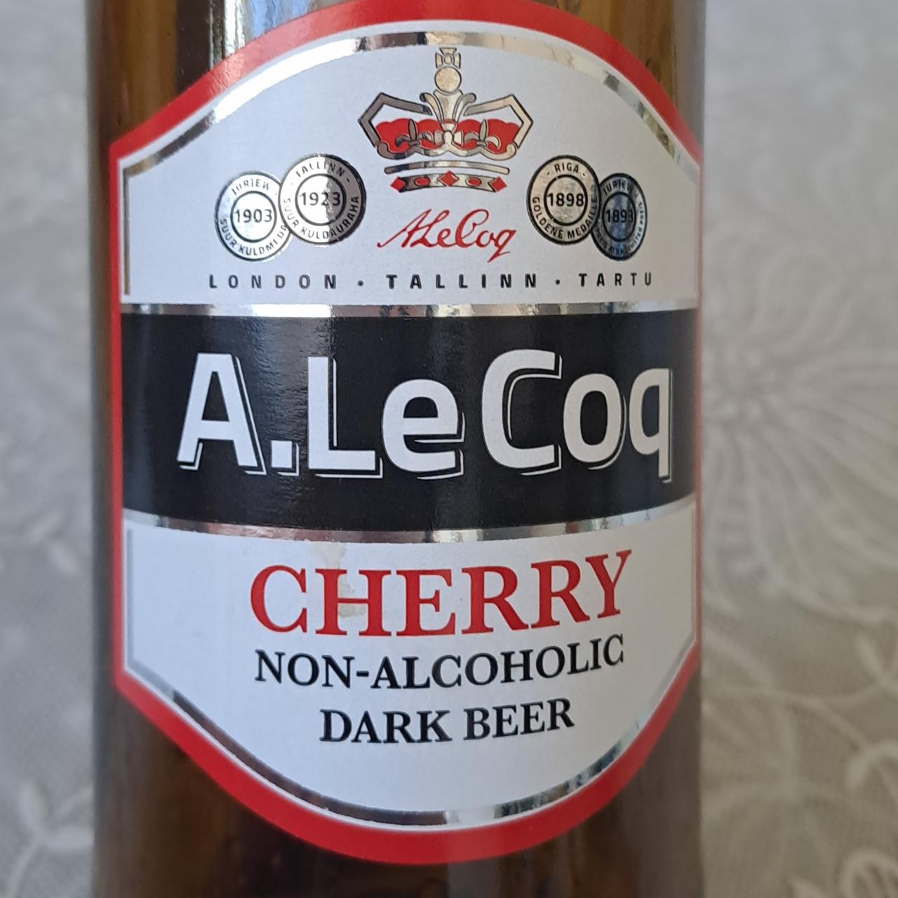 Фото - темное пиво безалкогольное вишневое Cherry non alcoholic A.Le Coq