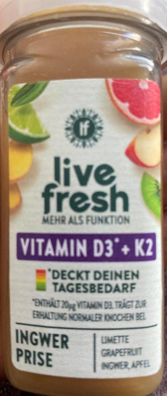 Фото - напиток витаминный фруктовый vitamin D3+K2 Live Fresh