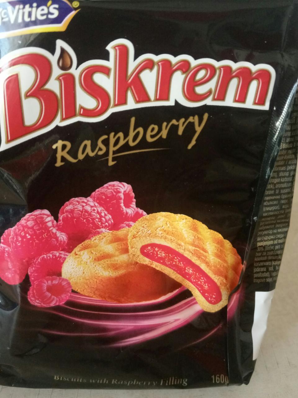Фото - Печенье с малиновой начинкой Raspberry Biskrem Ülker