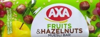Фото - Батончик зерновой с фруктами и орехами Fruits&Hazelnuts Axa