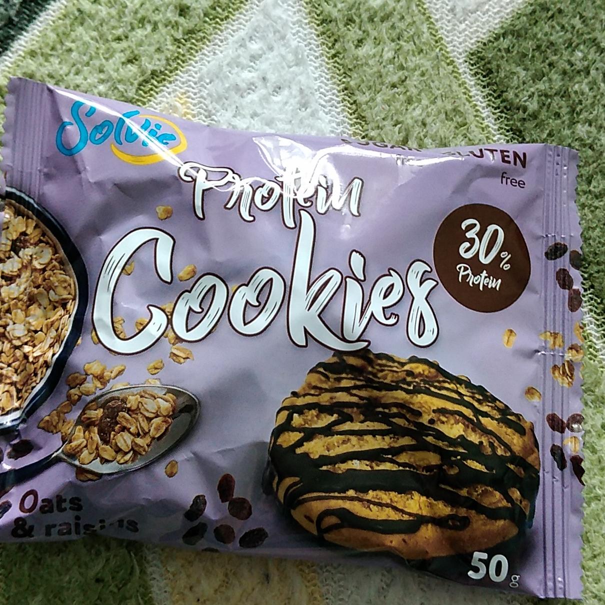 Фото - Печенье протеиновое Cookie с хлопьями и изюмом Solvie