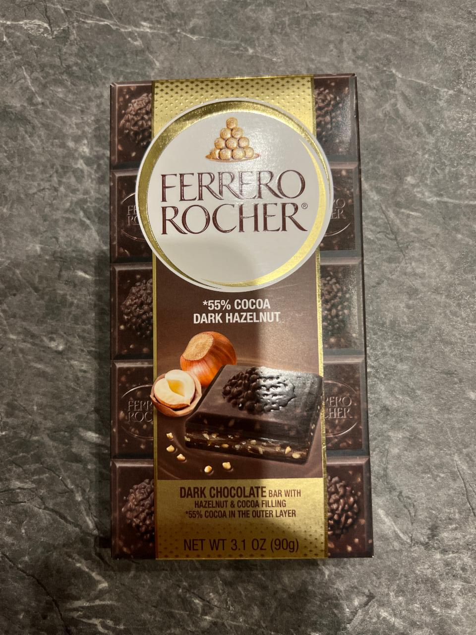 Фото - Шоколад 55% черный с лесными орехами Ferrero Rocher