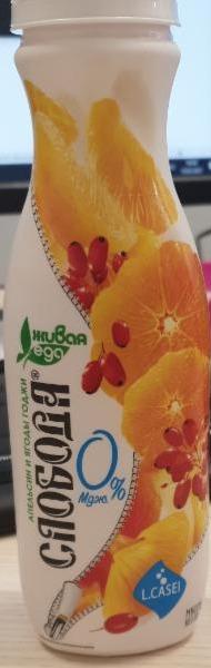 Фото - Биойогурт питьевой с апельсином и ягодами годжи Слобода
