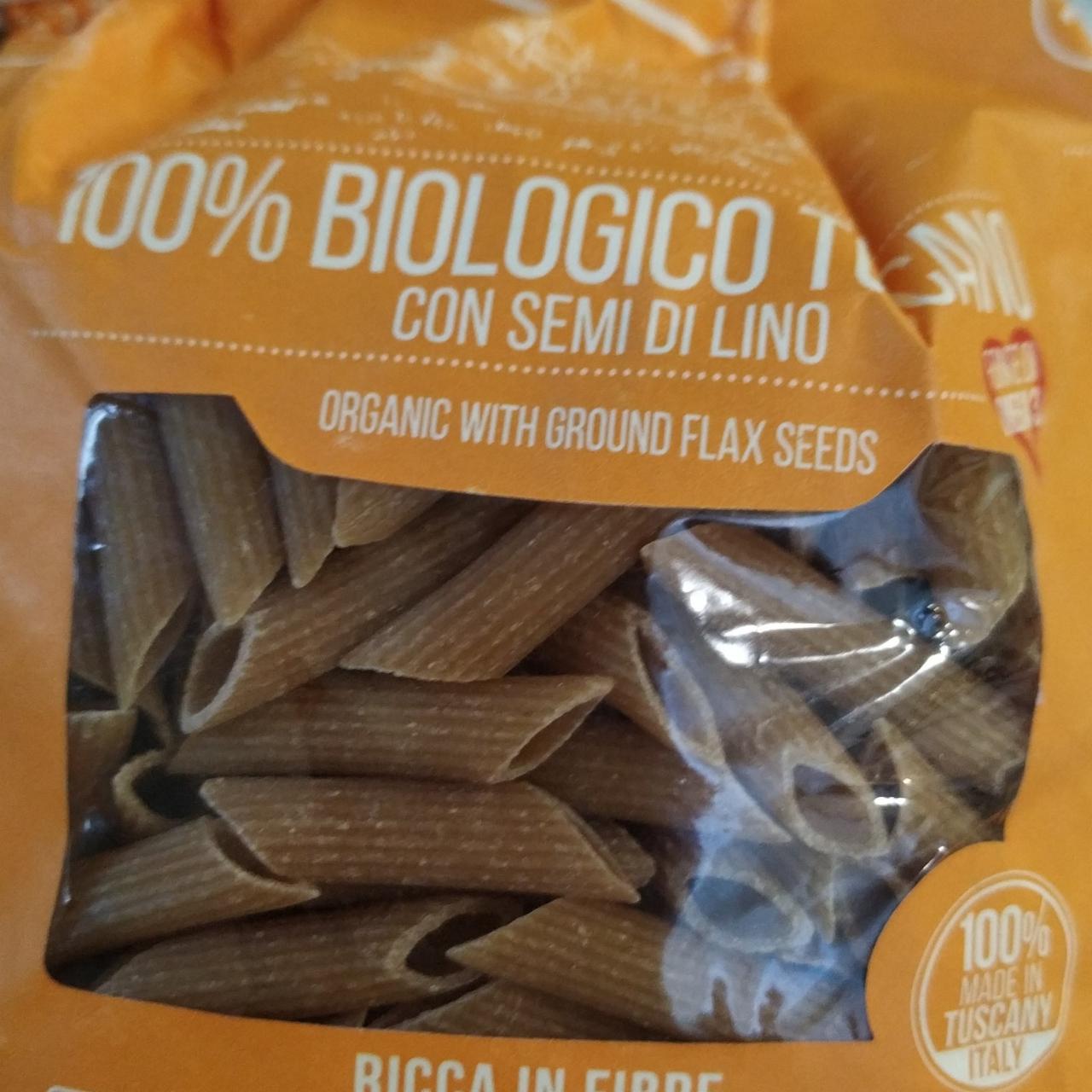 Фото - макароны Пенне Ригати Органик с льняным семенем Pasta Toscana