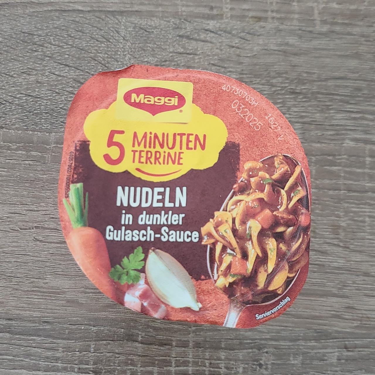 Фото - 5 Minuten Terrine Nudeln in dunkler Gulasch-Sauce Maggi