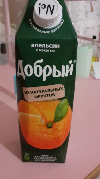 Фото - Нектар апельсин с мякотью Добрый