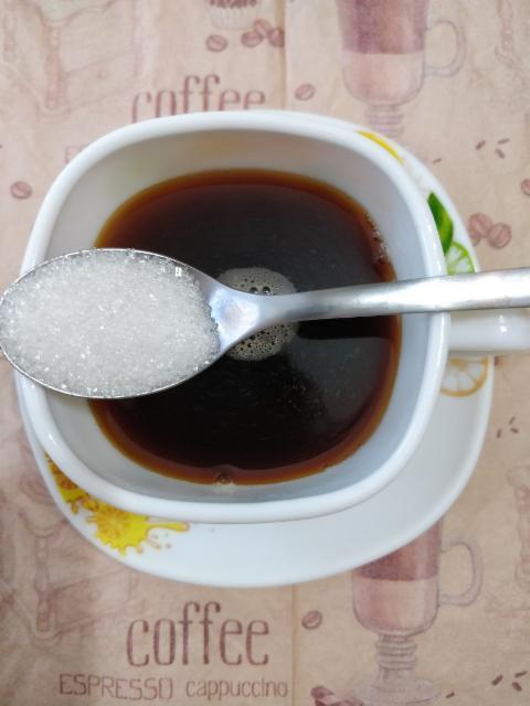 Фото - мой кофе с 1 ложкой сахара 