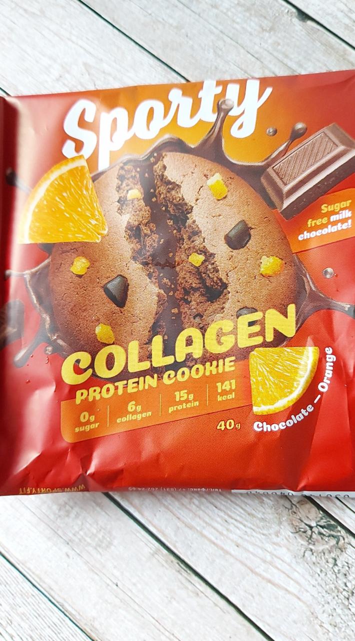 Фото - Печенье collagen шоколад-апельсин Sporty