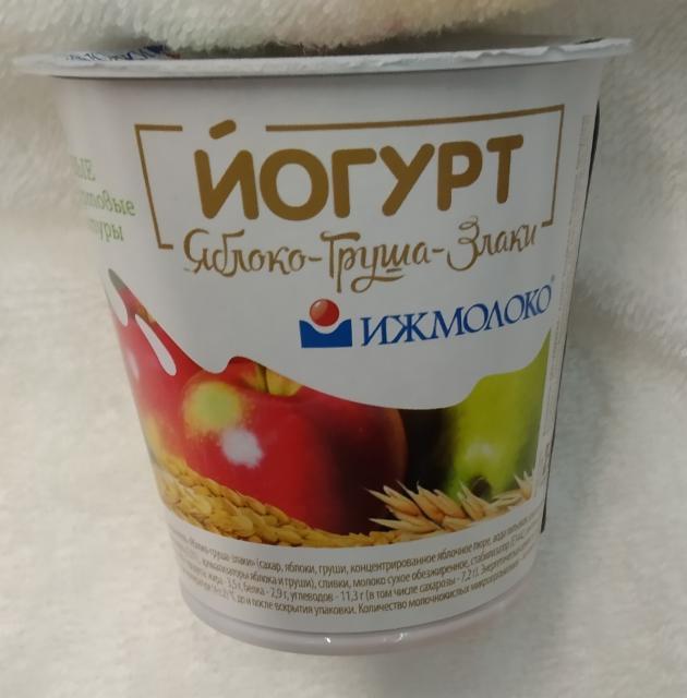 Фото - Йогурт яблоко, груша, злаки Ижмолоко