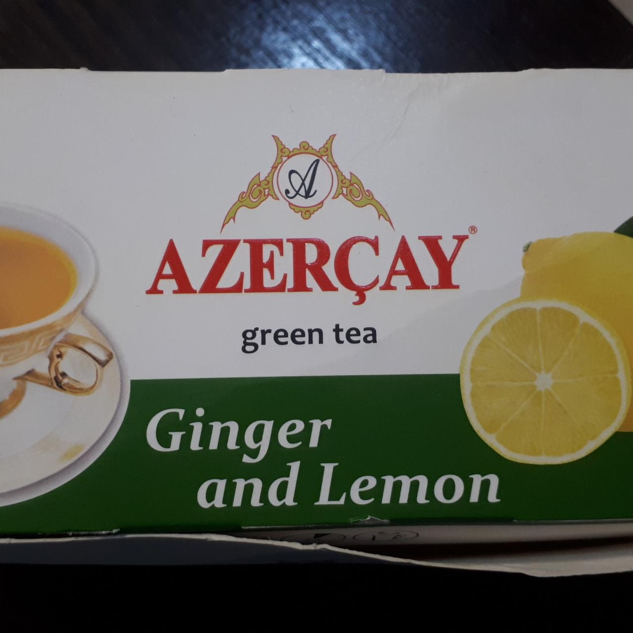 Фото - Чай зеленый Азерчай имбирь и лимон Azercay