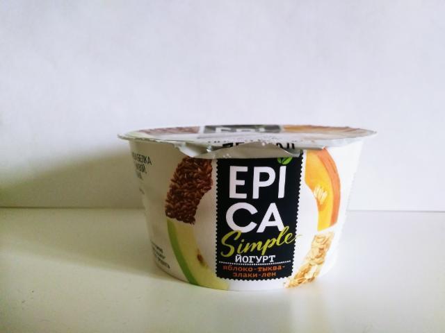 Фото - Йогурт 'Epica Simple' яблоко-тыква-злаки-лен