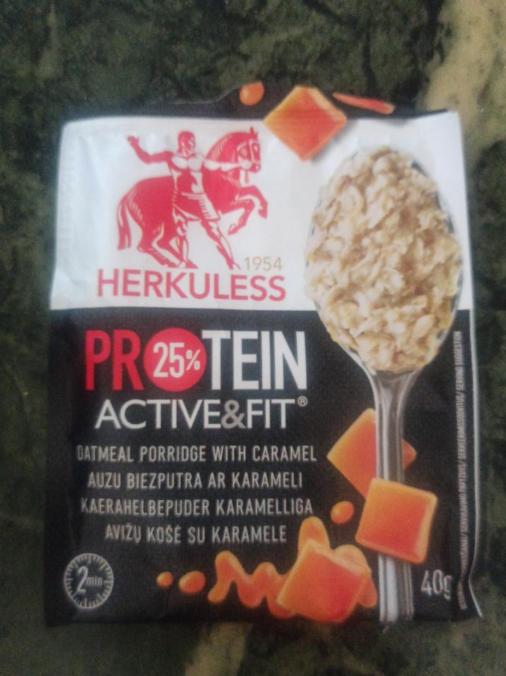 Фото - Herkuless Protein Active&Fit овсяная каша с карамелью
