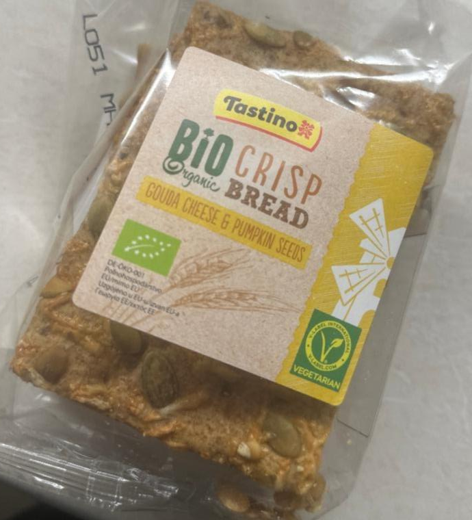 Фото - Bio crisp bread gouda cheese&pumpkin seeds Tastino