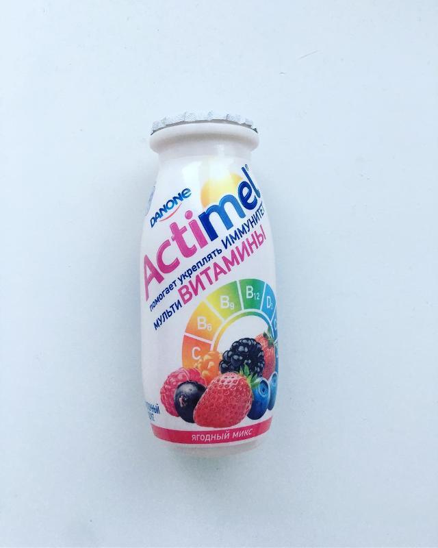 Фото - Actimel йогурт витамины, ягодный микс
