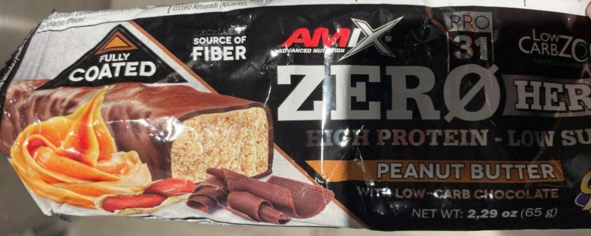 Фото - Zero Hero 31% Protein Bar Peanut Butter Amix