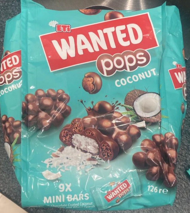 Фото - батончик покрытый молочным шоколадом с кокосом Wanted pops coconut Eti